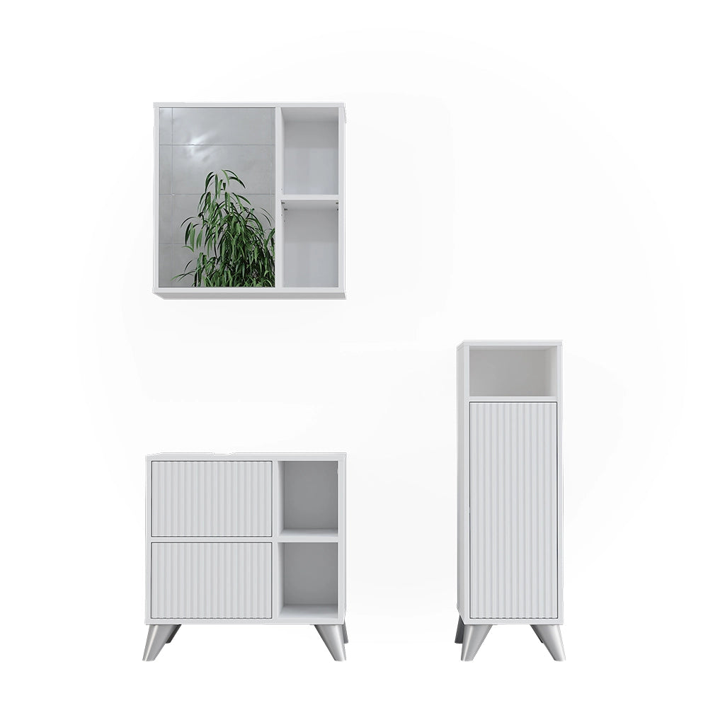 Vicco Set di mobili da bagno Bianco 3 parti