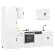 Set Mobili da Cucina 7 pz Lucca Bianchi Lucido in Truciolato 3314773