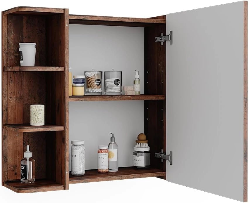 Mobile da bagno a specchio Fynn, Oldstyle, 62 x 64 cm