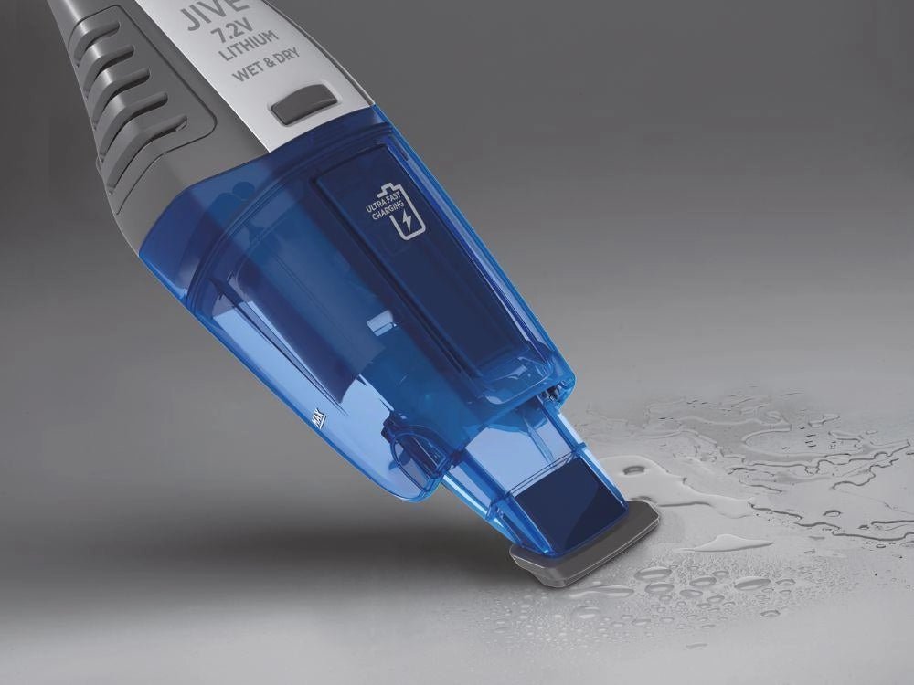 Hoover HJ72WDLB 011 Jive Lithium Aspirabriciole Senza Sacchetto Secco e Bagnato 0.3 L 10 min autonomia 82 dB colore Blu Trasparente