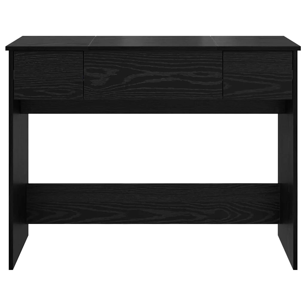Tavolo per Cosmetici con cassetto Rovere Nero 100 x 45 x 76 cm 871671