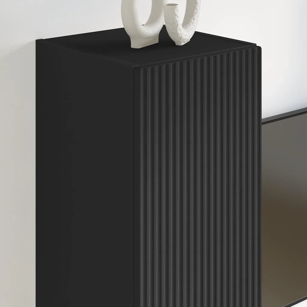 Mobile TV da parete 2 pcs Nero 30 x 31 x 100 cm 892312