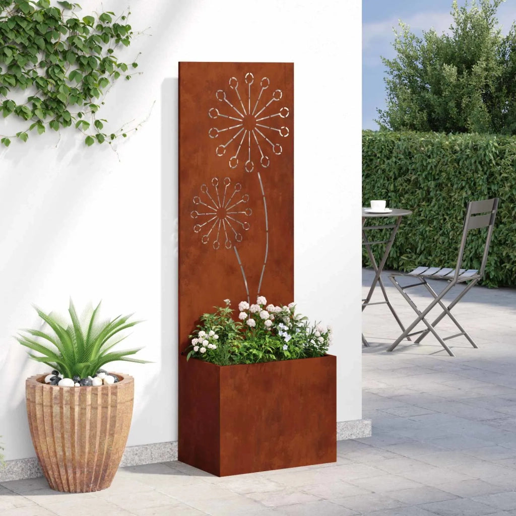 Schermo per privacy in giardino Traforo Ruggine 50 x 150 cm 876461