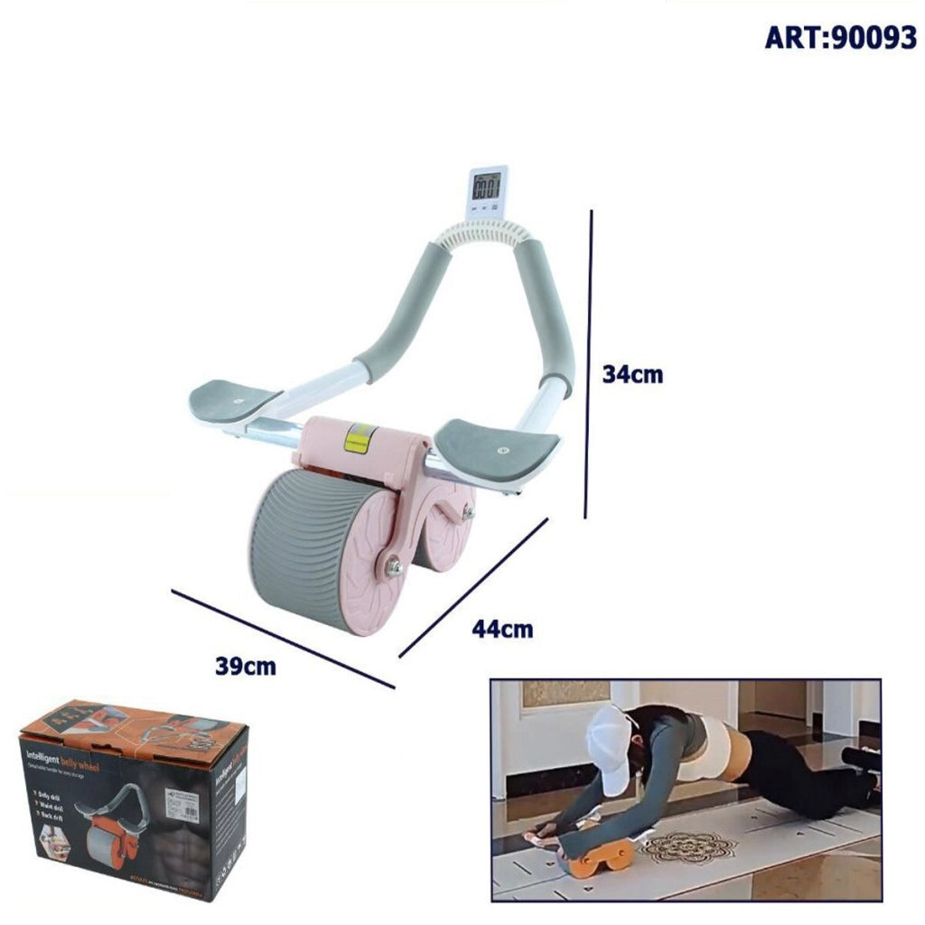 ATTREZZO RUOTA ADDOMINALE MUSCOLI SUPPORTO GOMITO RIMBALZO AUTOMATICO Workout