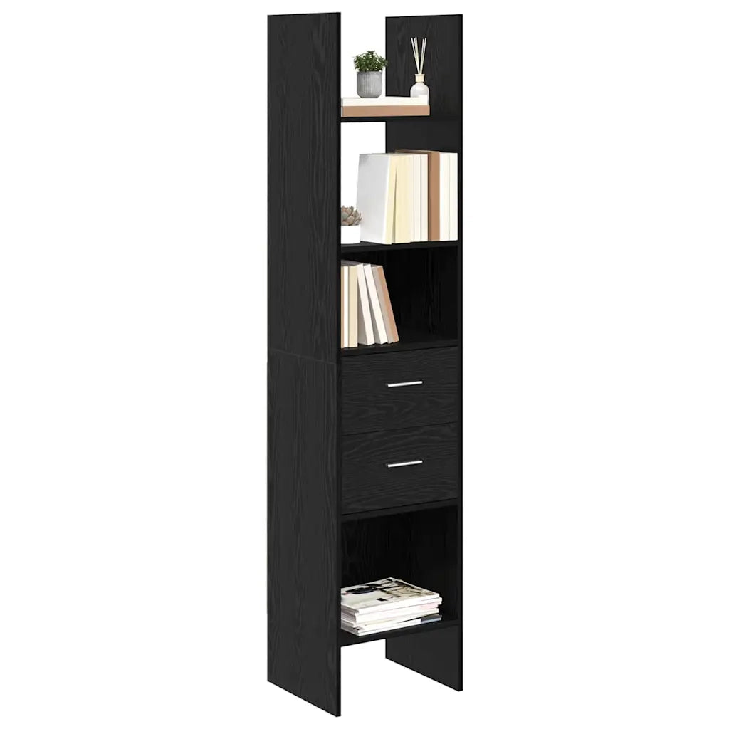 vidaXL Armadio per Libri Rovere nero 40 x 35 x 180 cm