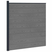 Pannello di Recinzione WPC e Alluminio Grigio