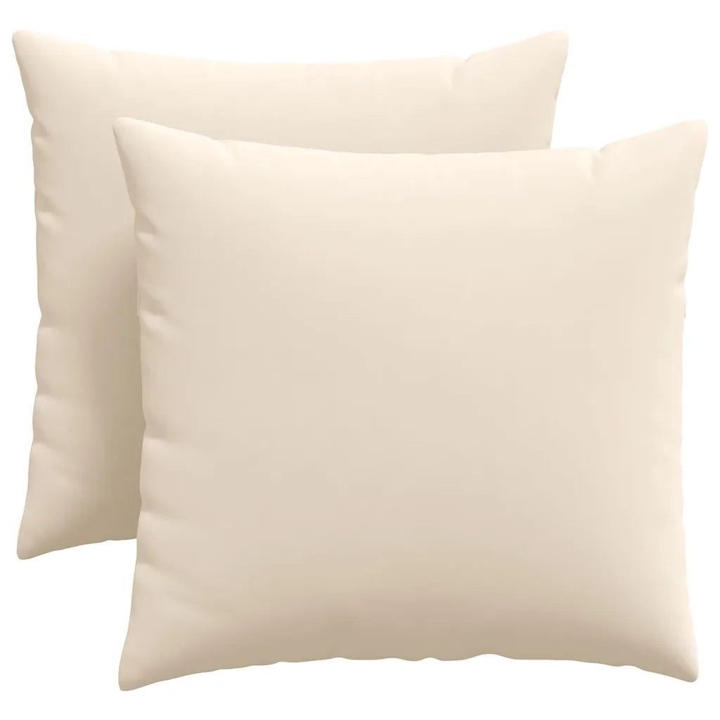 Cuscini da Divano 2 pz-Set di 2 Cuscini per Sofa Beige 45 x 45 cm Tessuto