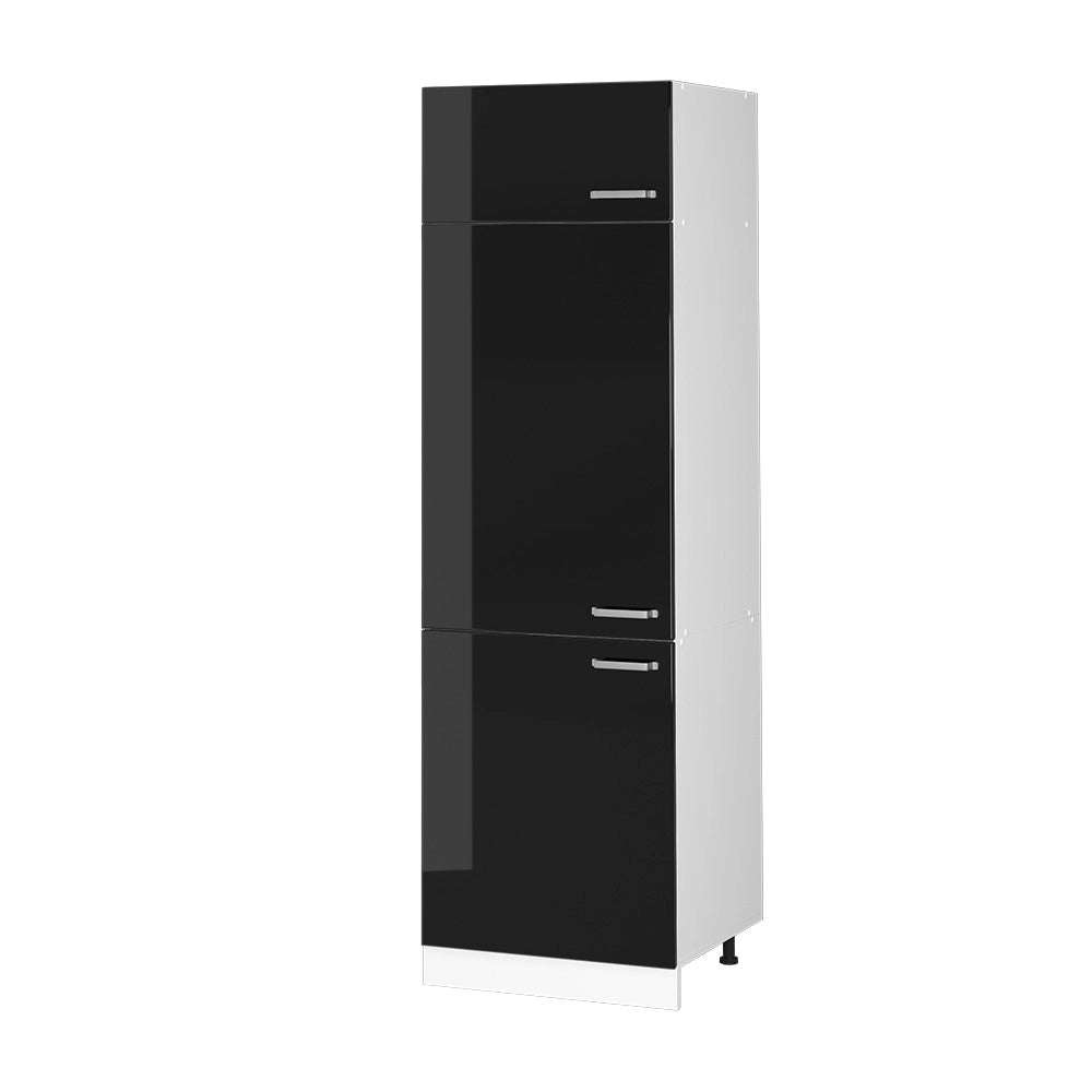 Vicco Dispensa universale Nero lucido 60 cm con porte