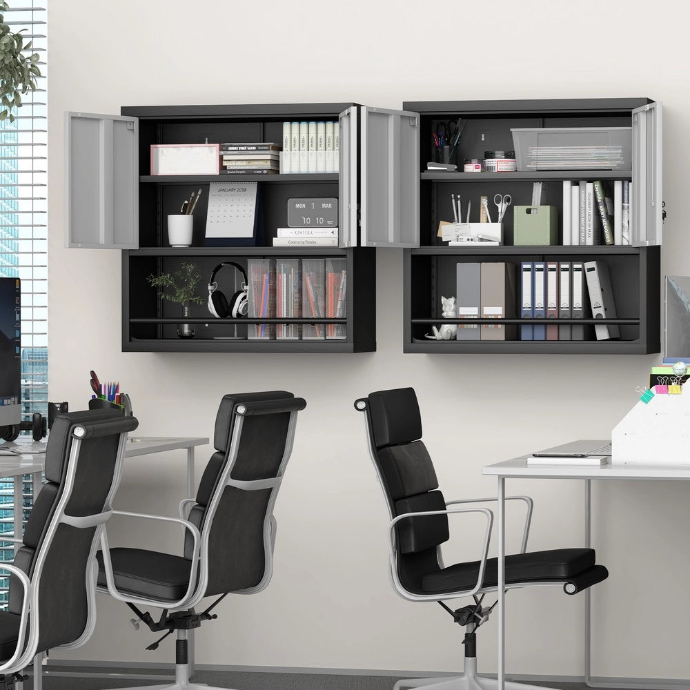 Armadio Metallico con 2 Ante e Ripiani Regolabili ¨C MINIMAL ¨C Grigio