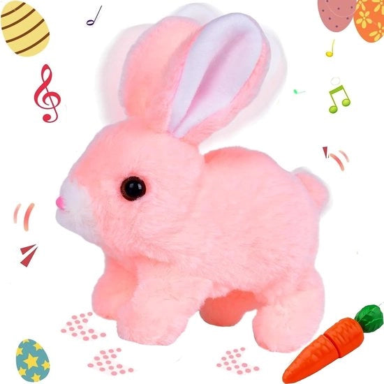 Giocattolo di coniglio interattivo - Cappuccetto rosso con suoni - Orecchie mobili - Plush - Per bambini