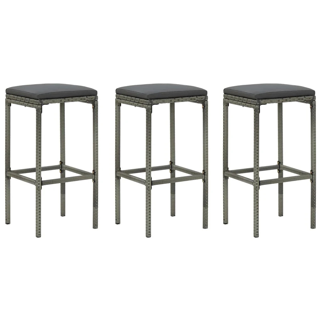 Set da bar da giardino 4 pezzi con cuscini grigio 02_0013458