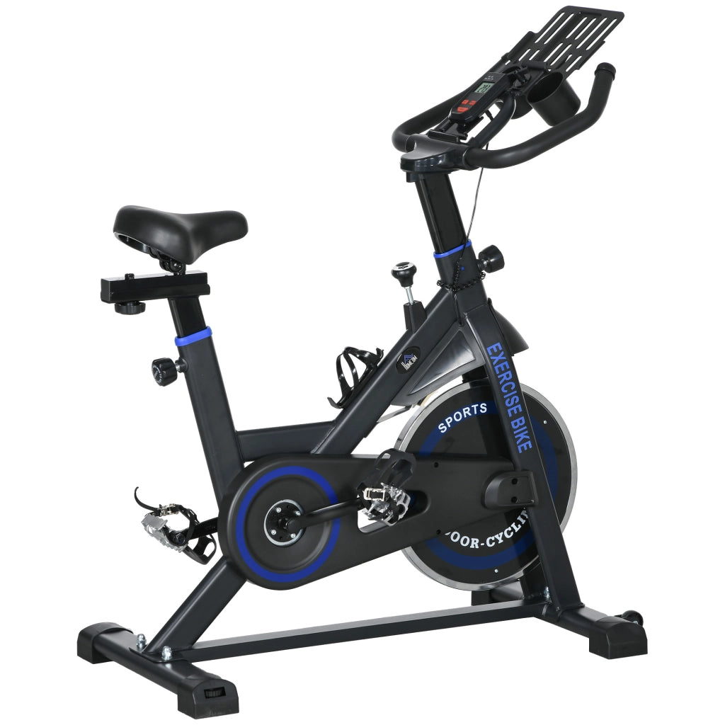 Bicicletta Statica ¨C zephmum ¨C Blu, Resistenza Regolabile, Volano 8 kg, LCD