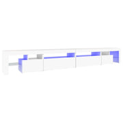 Mobile TV multimediale scaffale TV credenza mobile TV sala da pranzo soggiorno camera da letto con luci LED 290 x 36,5 x 40 cm bianco 02_0026581