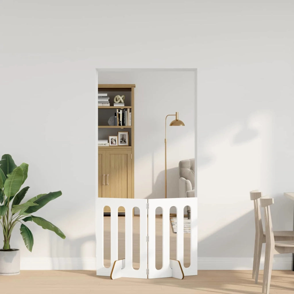 Recinto pieghevole per animali 2 pz Bianco 100,5 x 38 x 70 cm CFW5864939
