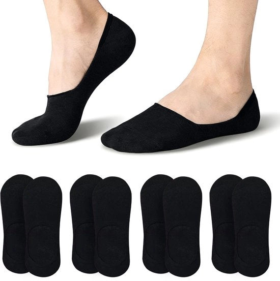 4 paia - Socke invisibili molto profonde Socke per allenamento - Socke invisibili - Socke antiscivolo per escursione - Socke basso - Socke comode e respiranti in cotone sottile - Unico taglia che si adatta a tutti -