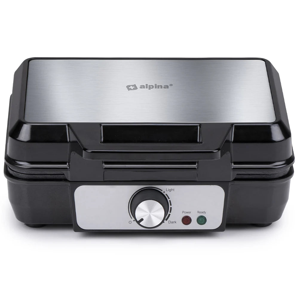 Piastra per Waffle Cialde Manici Termici Rivestimento Antiaderente Potenza 1200W