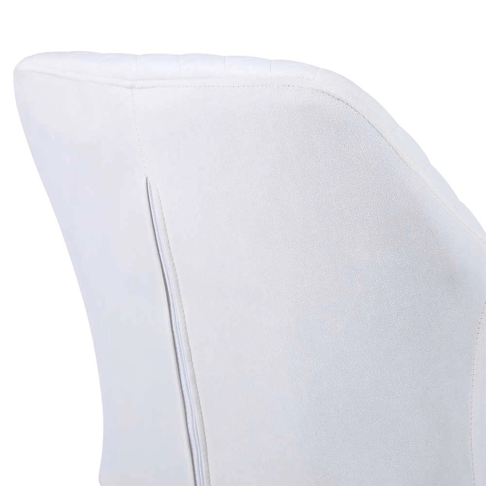 Poltrona Sedia Dondolo Relax Base Slitta Scandinavo Imbottita Design Unic Crema