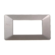 Placca Plastica Serie Starlight 4P Colore Titanio Compatibile Con Vimar Plana