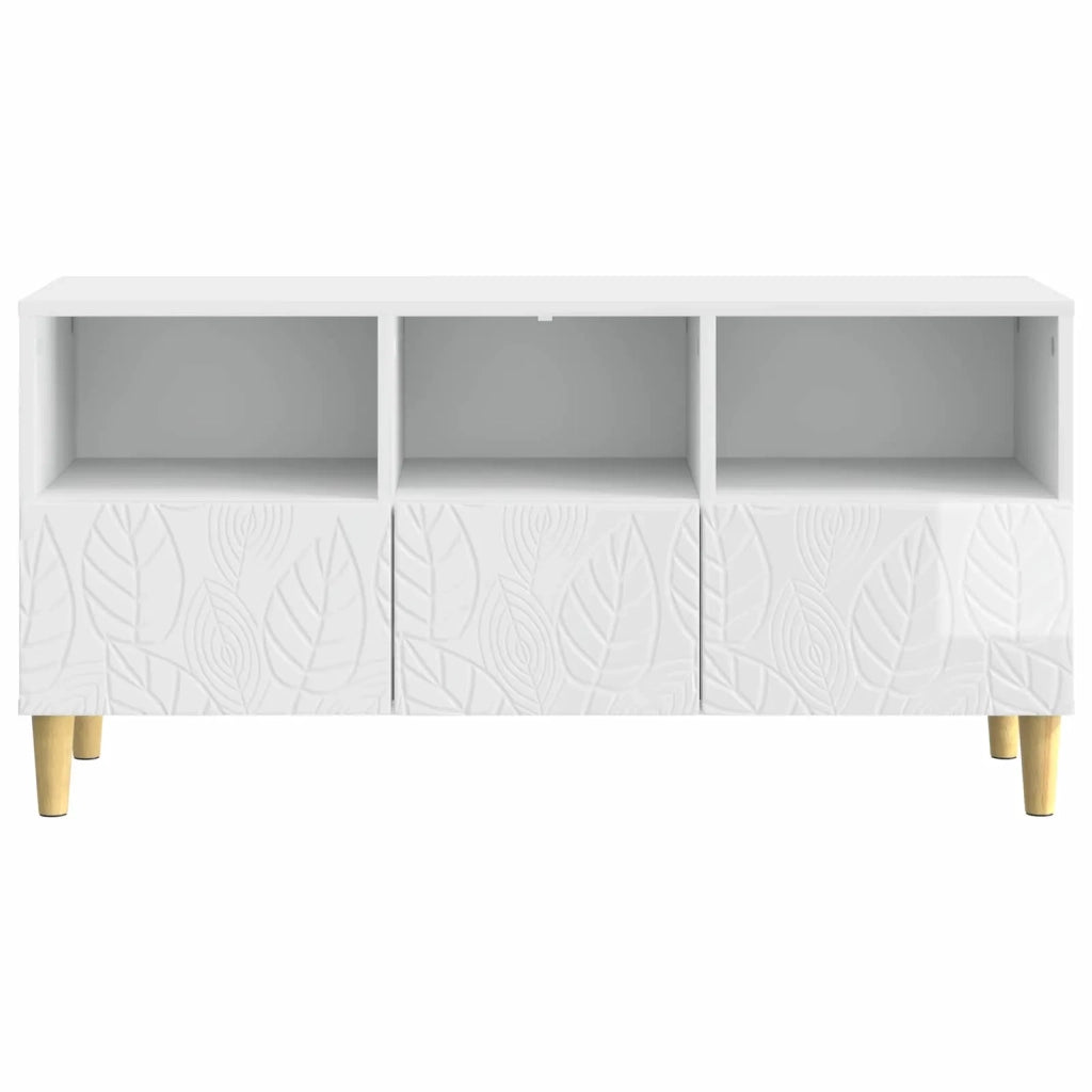 Mobile TV 102 x 34,5 x 50 cm Bianco Lucido Legno ingegnerizzato 895139