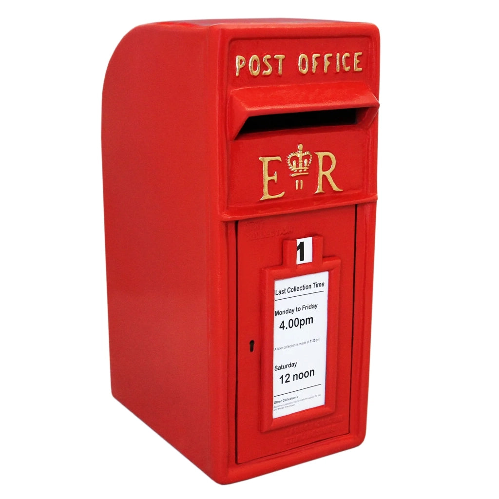 Cassetta Postale per le Lettere in Stile Britannico Inglese in Ghisa da Esterno Bocchetta Lettere Standard UK - Rosso