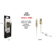 Trade Shop - Cavo Usb Filo Ricarica Per Iphone Samsung Huawei 5volt - 2000ma 1mt Maxtech F-sp002 -