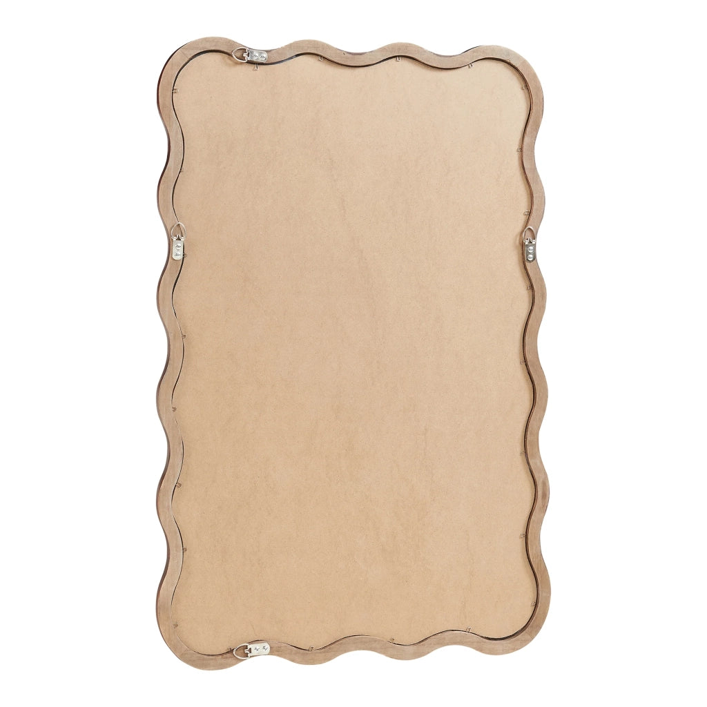 Specchio decorativo moderno da parete 90 x 60 cm marrone scuro 03_0010184