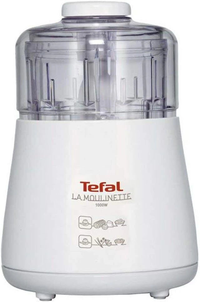 Tefal DPA130 La Moulinette Tritatutto Elettrico 1000 W doppia lama rimovibile coperchio 360° vano cavo colore Bianco