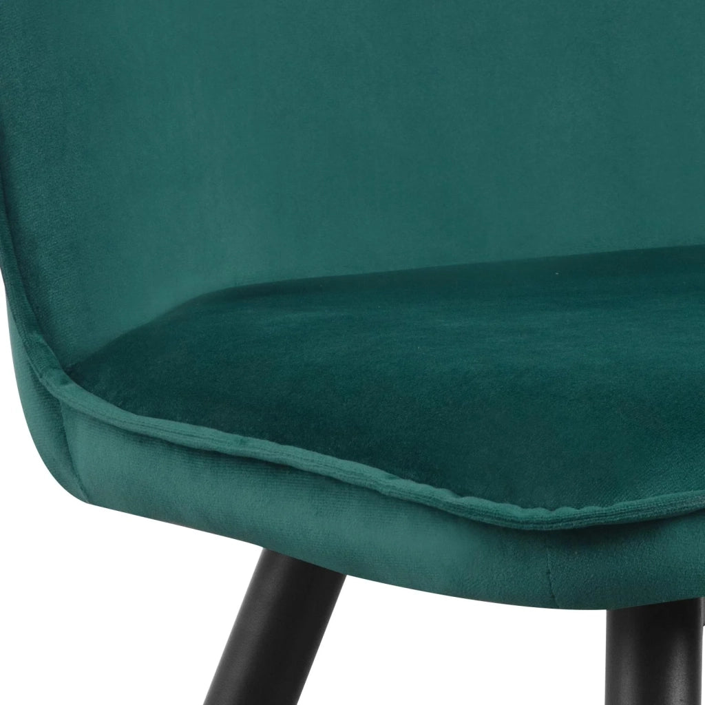 LÚZETE - SEDIA HADLEY IN VELLUTO VERDE SCURO