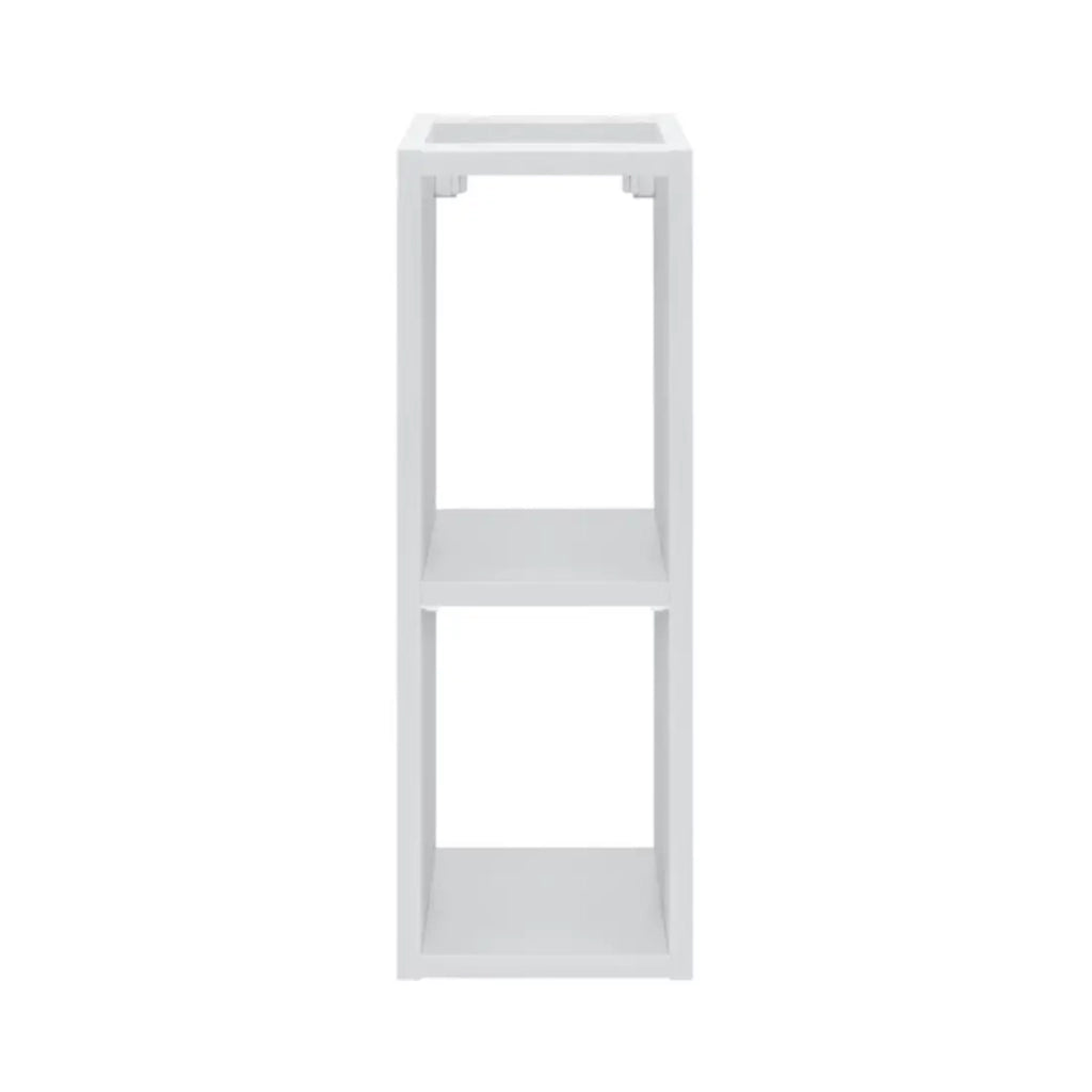 Set da bagno ICON: mobile sottolavabo 140cm rosa cipria con nicchie visibili bianche