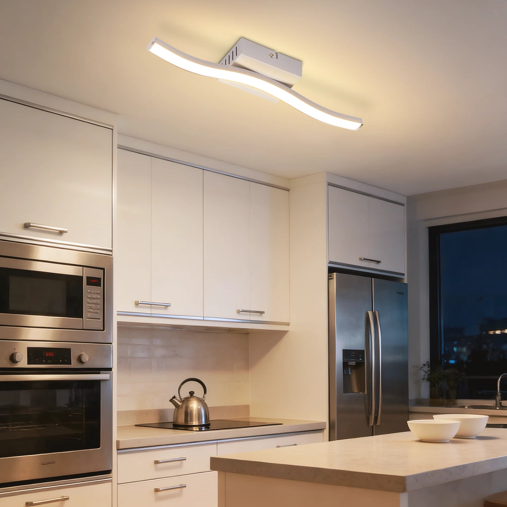 ZMH Plafoniera LED argento 6W moderna plafoniera bianco caldo 3000K per soggiorni camere da letto cucine e corridoi