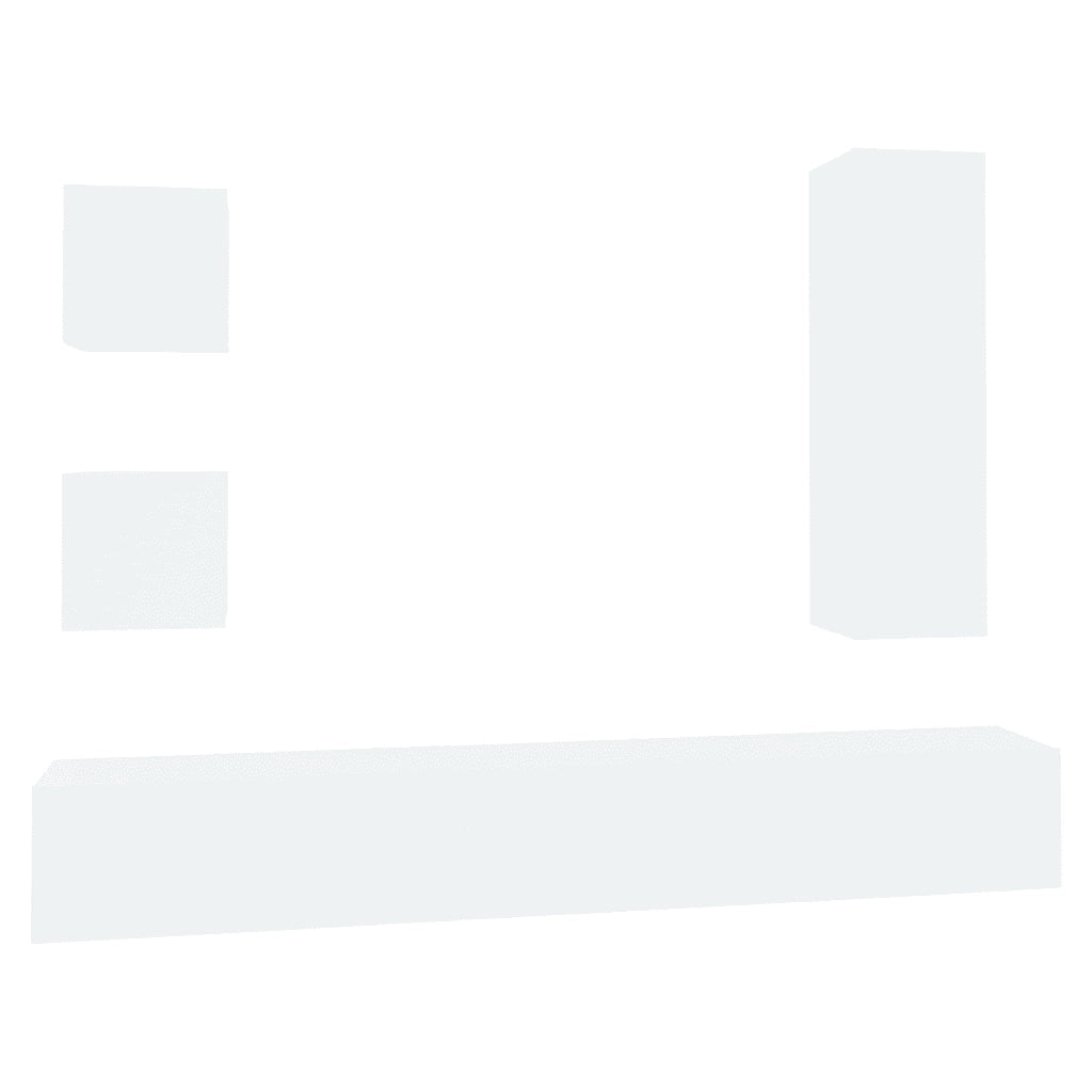 Set di Mobili Porta TV 5 pz Bianco in Legno Multistrato 3114446
