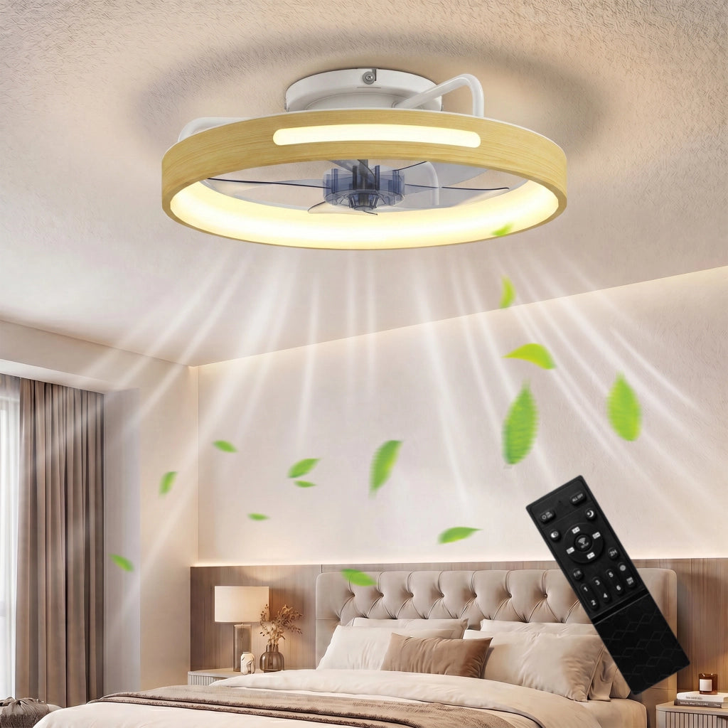 Ventilatore a Soffitto con Luce LED 40W ¨C zephmum ¨C 6 Velocit¨¤ 3 Colori Telecomando