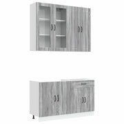 Unità Cucina LUCCA 4 pcs Sonoma grigio Legno ingegnerizzato 3438331