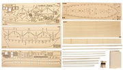 Set di costruzione di imbarcazione a vela in legno - Pacchetto di lavorazione del legno DIY - Progetto di costruzione creativo - 29 x 11 x 2 cm - Navi da vela classiche - Ideale per modelli di imbarcazioni