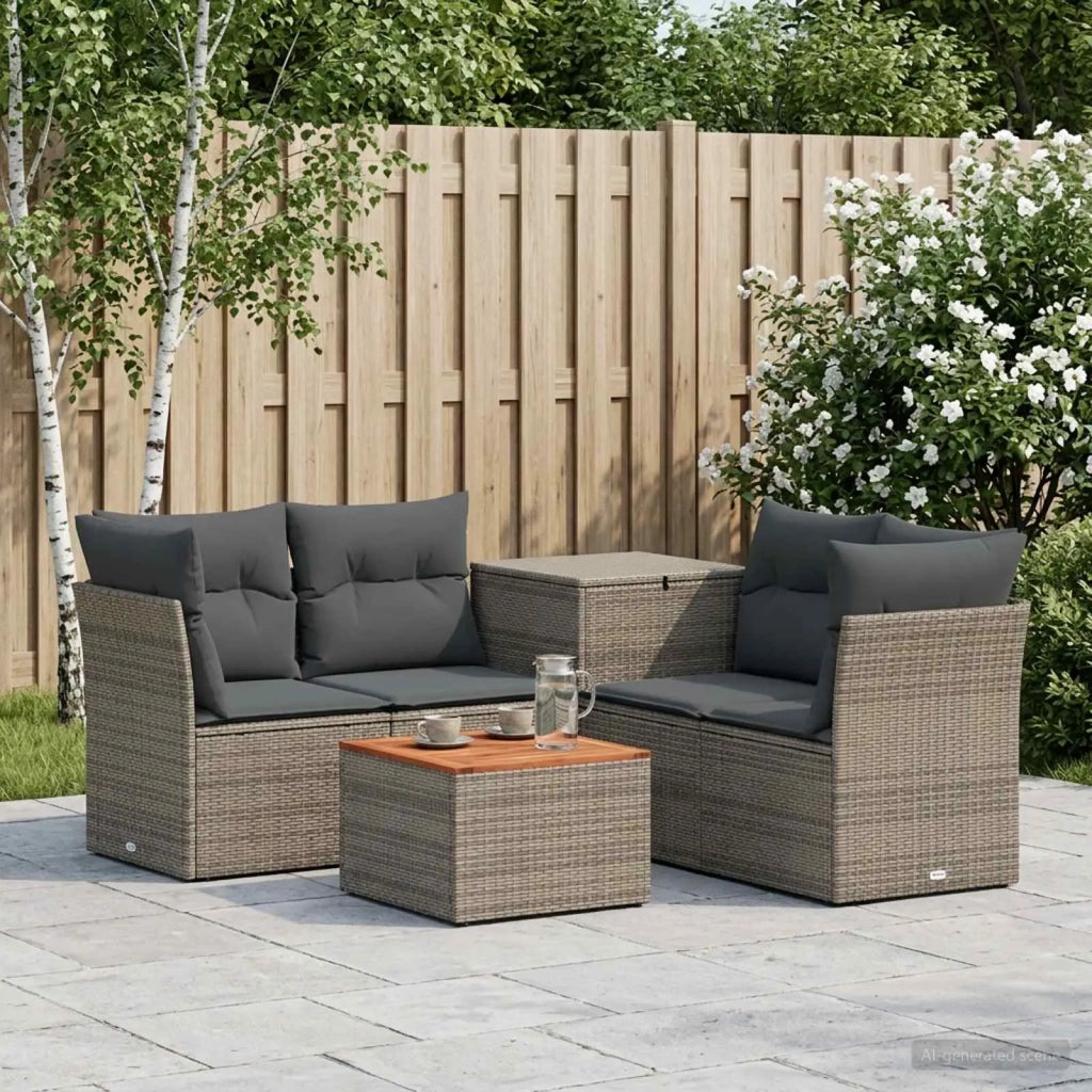 Set di divani 6 pz Grigio e Grigio Scuro 3447354