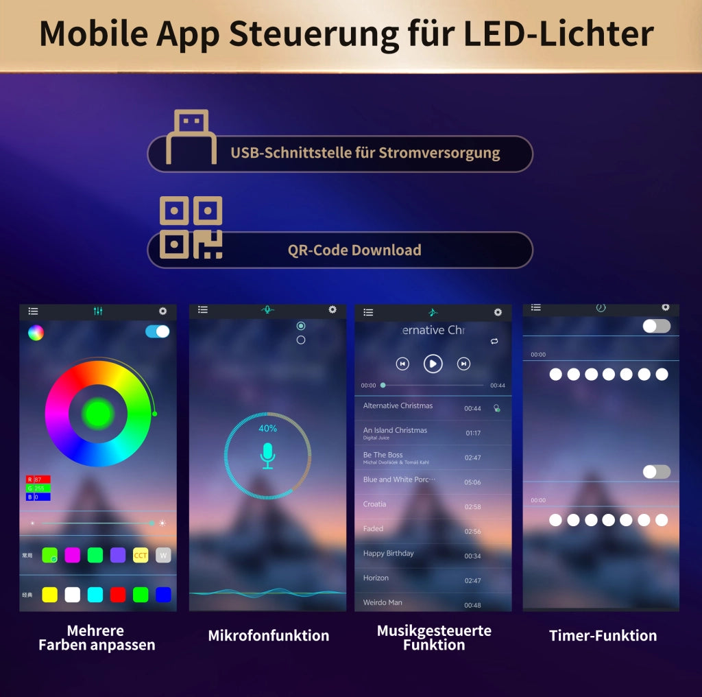 Mobile alto con LED controllabile via app 115×40×180 cm
