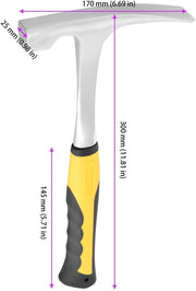Martello geologico da 32 oz - Piattaforma in acciaio di carbonio - Per mineraria e prospezione - Duraturo e resistente agli urti - Per lapidari