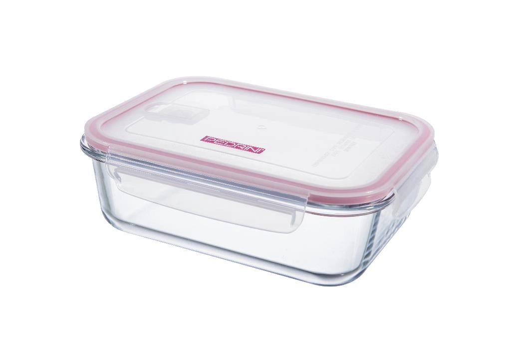 Contenitore ermetico per alimenti in vetro con coperchio rettangolare 1500 ml