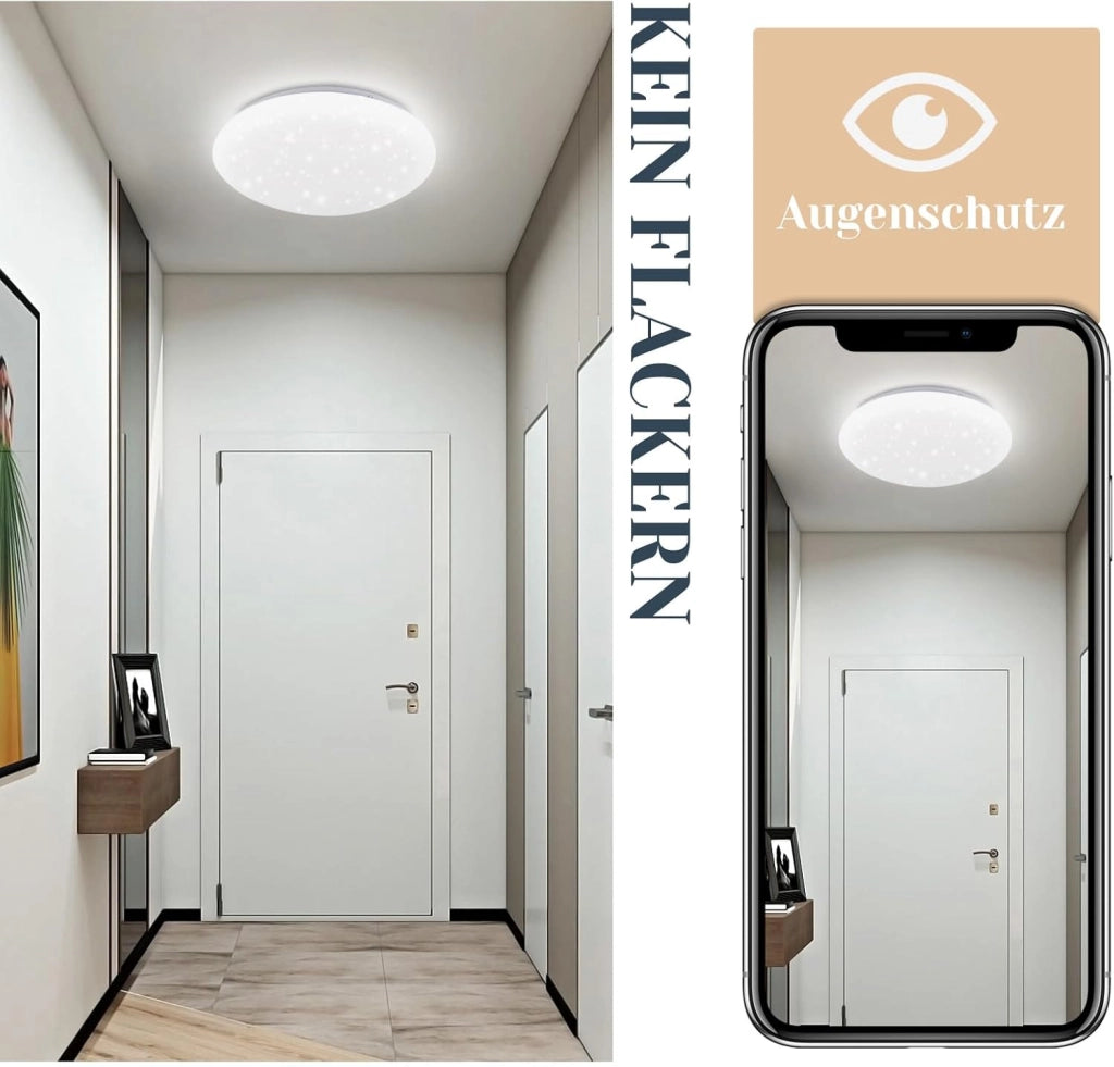 ZMH Lampada da soffitto plafoniera LED design stellato 12W per camera letto
