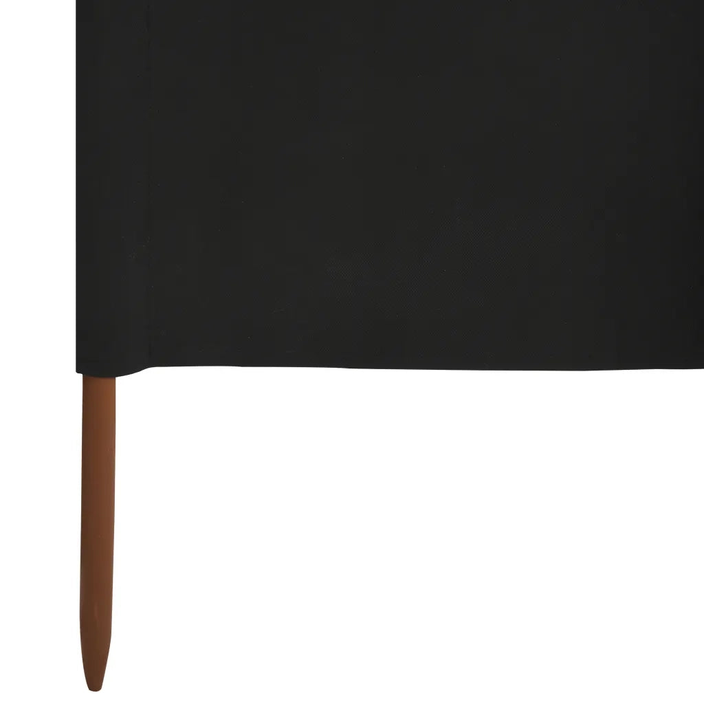 Paravento a 3 Pannelli in Tessuto 400x120 cm Nero