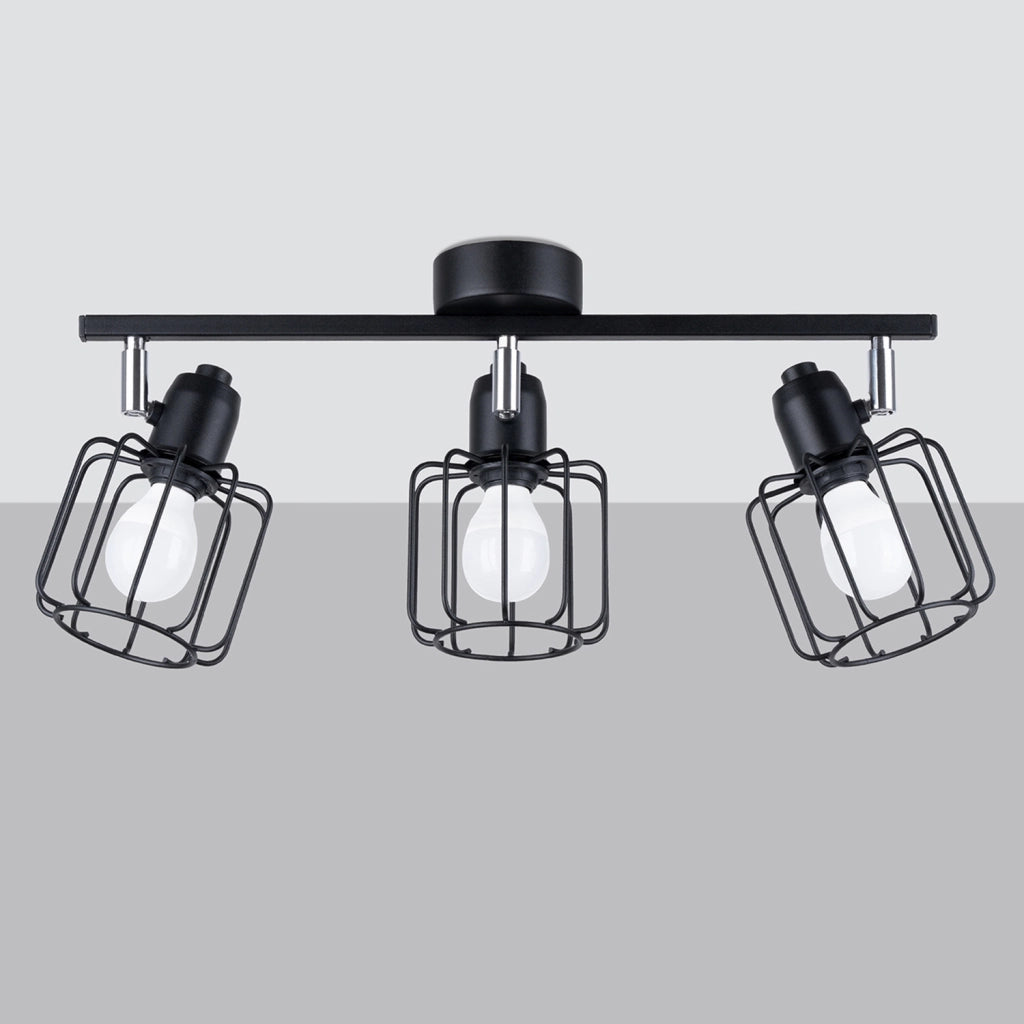 Lampada da soffitto BELUCI 3 nero