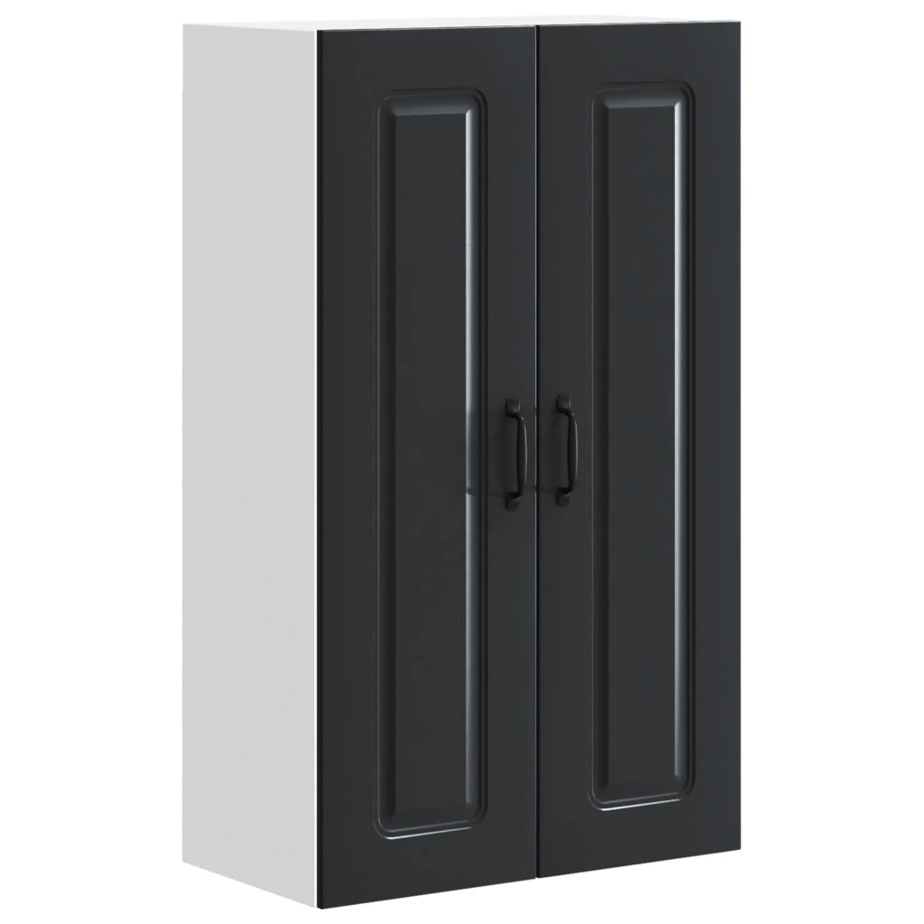 Mobile da cucina rettangolare moderno con ampio spazio contenitivo 60 x 31 x 100 cm in legno composito nero 02_0053814