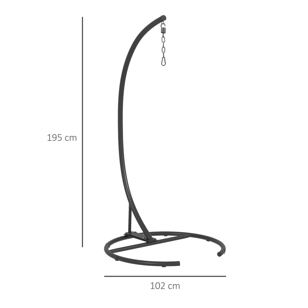 Sedia a dondolo con base ¨C zephmum ¨C metallo nero ?102x195 cm