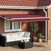 Tettuccio Elettrico Retrattile Borgogna e Bianco 3,5 x 2 m 3419897