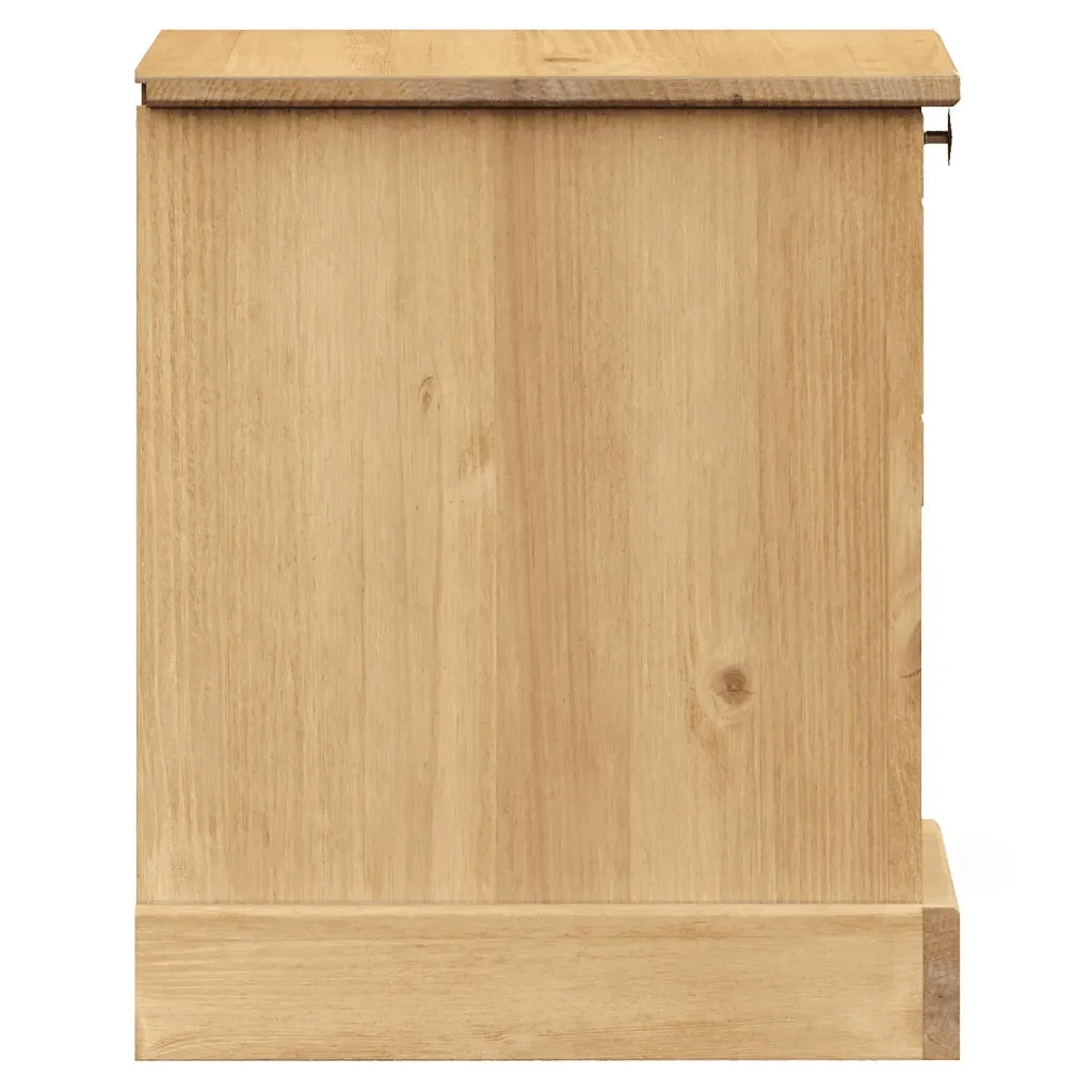 Comodino | Armadio da Notte | Mobiletto da notte VIGO 42x35x42 cm in Legno Massello di Pino