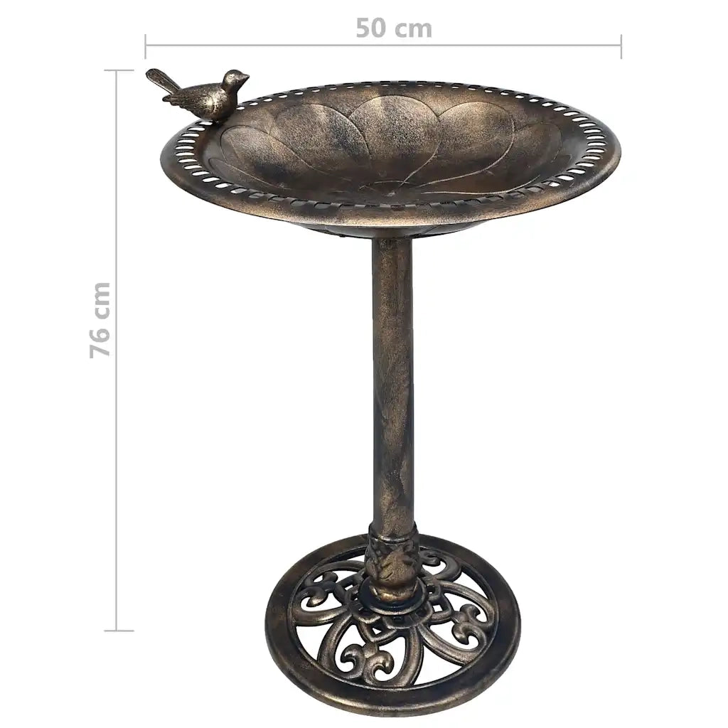 Vaschetta Bagnetto per Uccelli da Giardino Bronzo in Plastica 48223