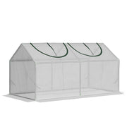 Serra da giardino 2 finestre ¨C zephmum ¨C 120x60x60 cm bianco
