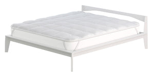 Topper Matrimoniale Trapuntato 300 gr/mq con Elastici Fancy Bianco