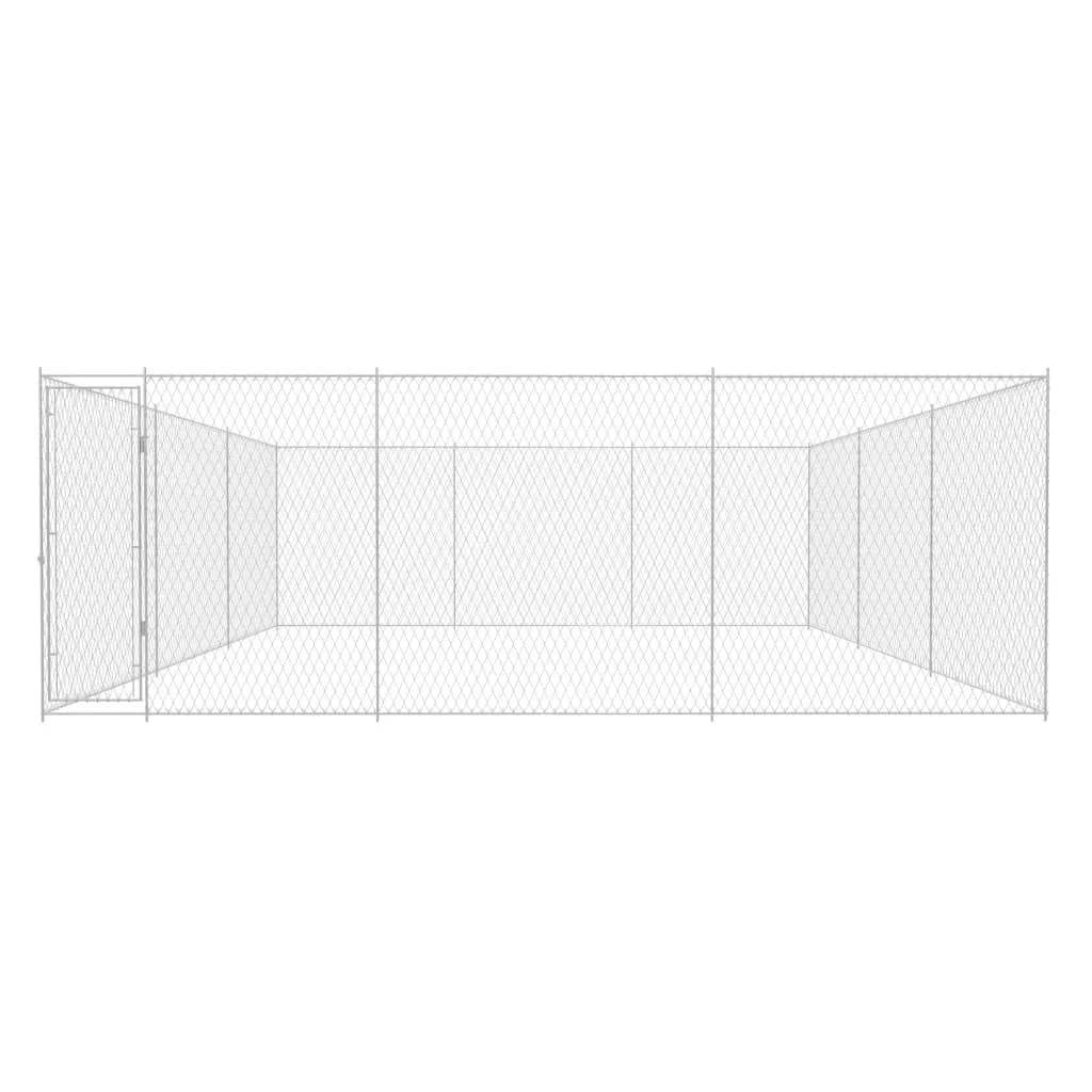 Cuccia da esterno gabbia recinto per animali box per cani da esterno in acciaio zincato 570 x 570 x 185 cm 02_0000474