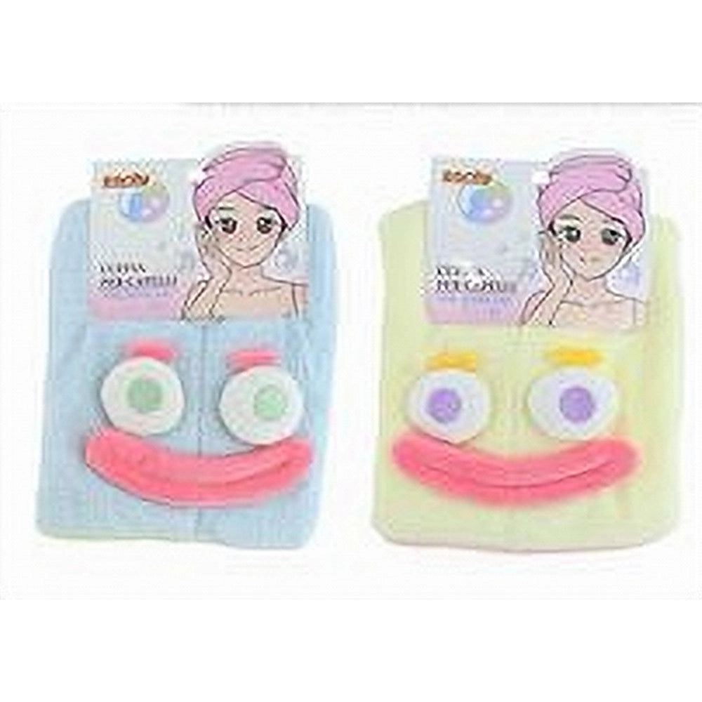 Trade Shop - Cuffia Capelli Asciugamano Asciuga Assorbente Shampoo Bagno Doccia Con Faccia 10736 -
